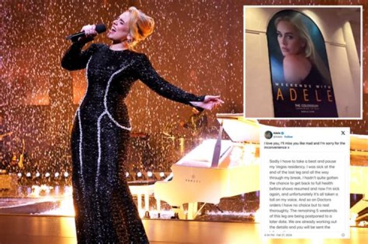 Adele Tearfully Postpones Las Vegas Residency: ‘My Show Ain’t Ready’ & ‘I’m Embarrassed’