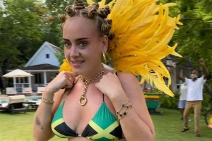 Adele Slays In Jamaican Flag Bikini & $15K In Jewelry After 100 Lb. Weight Loss — See Pic