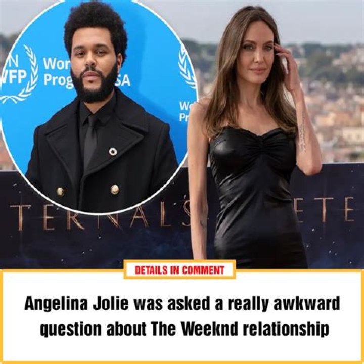 Angelina Jolie Awkwardly Smiles When Asked About Her ‘Friendship’ With The Weeknd — Watch
