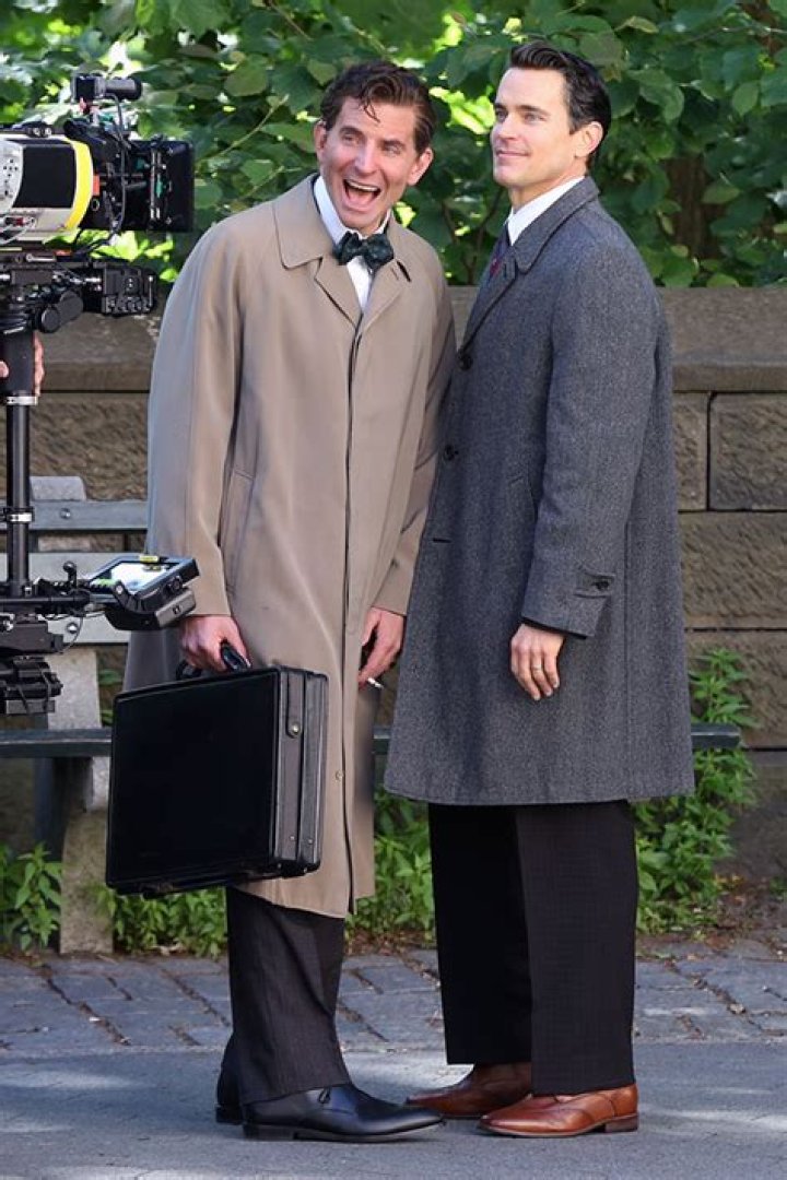 Bradley Cooper & Matt Bomer Kiss While Filming Scenes For New Movie ‘Maestro’: Photos