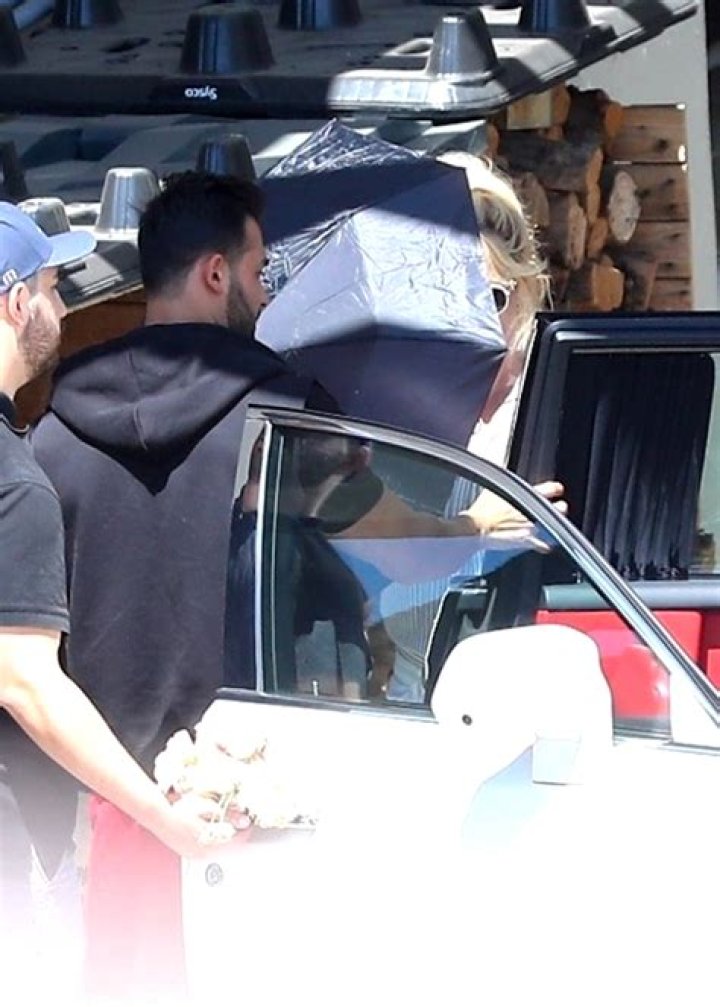 Britney Spears & Sam Asghari Drive Around In ‘Just Married’ Rolls-Royce After Intimate Wedding: Photo