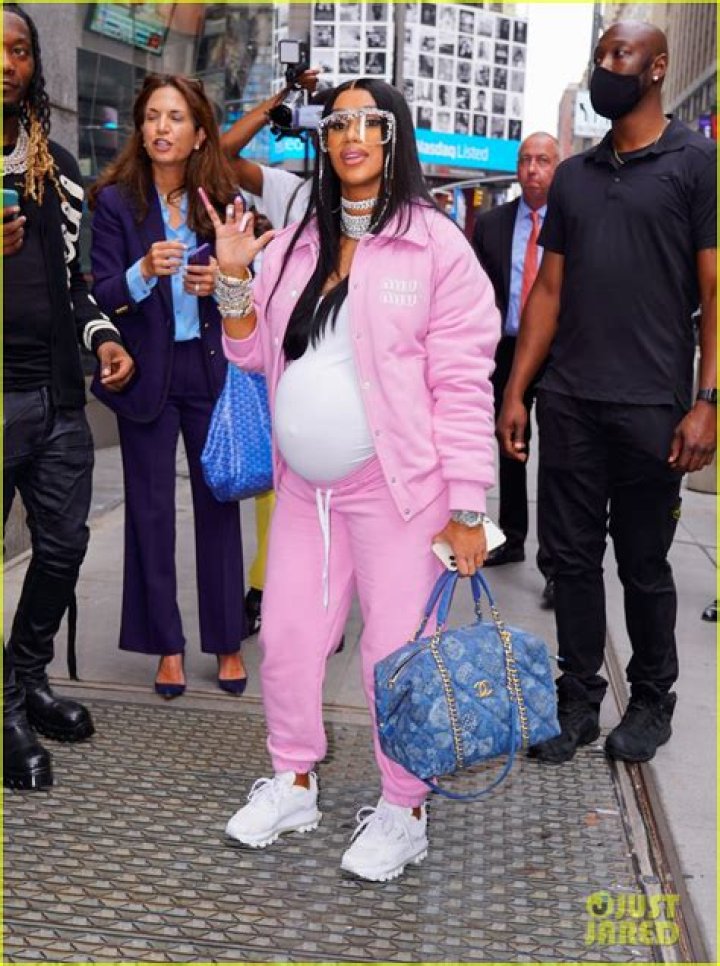 Cardi B Shows Off Baby Bump In Striped Dress After BET Awards – Hollywood Life