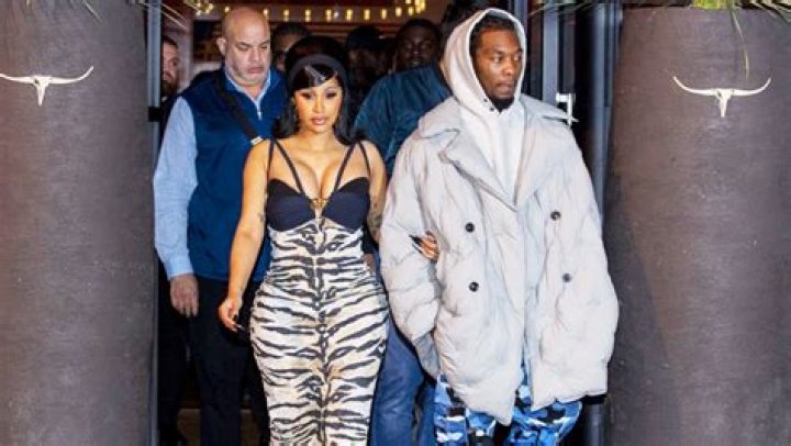 Cardi B Rocks Extremely Plunging Dress While Holding Hands With Offset In Paris