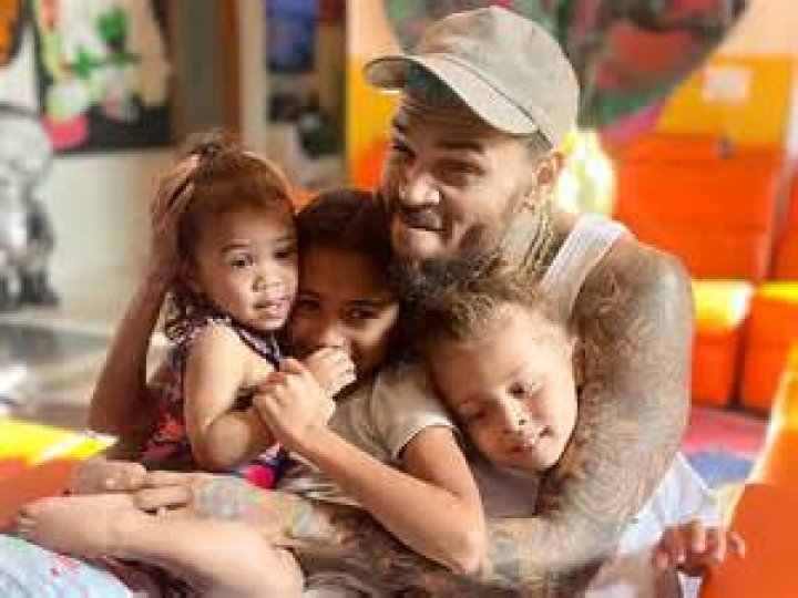 Chris Brown Reunites With Son Aeko, 10 Mos., & Ammika Harris In Sweet Pic — See Family Photo