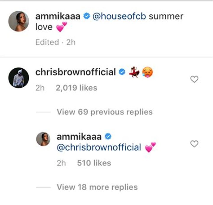 Chris Brown ‘Super Attracted’ To Ammika Harris & ‘Proud’ To Let His Feelings Be Known On Instagram