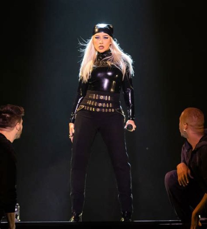 Christina Aguilera Channels Catwoman In Sexy Latex Jumpsuit For Las Vegas Performance