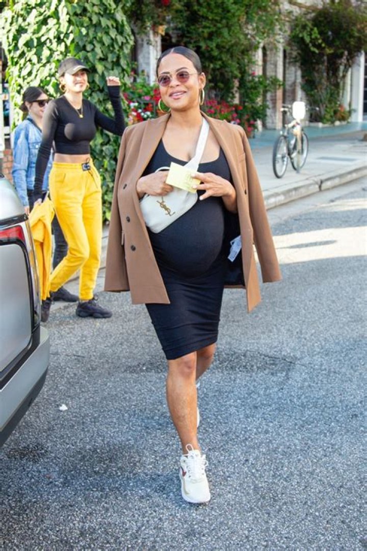 Christina Milian Rocks Black Dress & Puts Baby Bump On Display: Pic – Hollywood Life