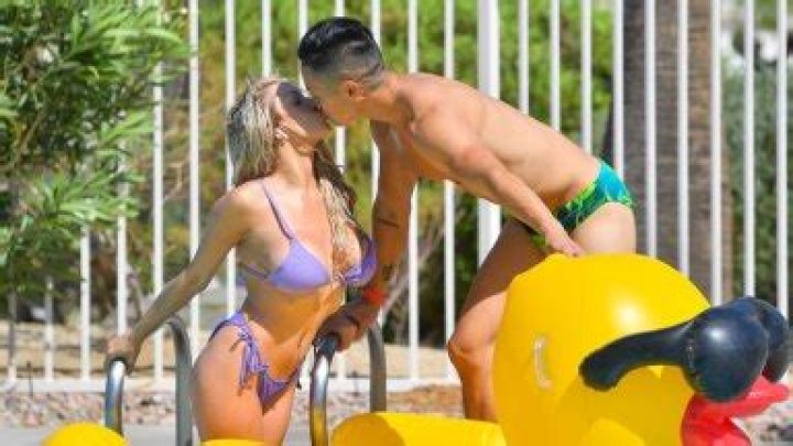 Courtney Stodden Rocks Tiny Purple Bikini & Kisses Their Fiancé After Announcing Their Engagement