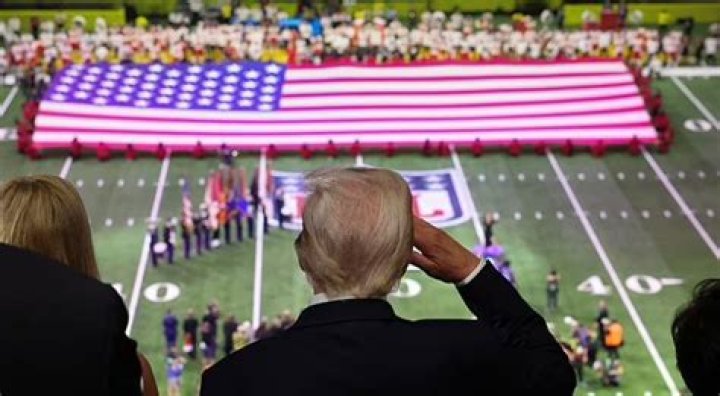 Trump Filmed Mocking National Anthem During Super Bowl As Melania Paid Respect At Party