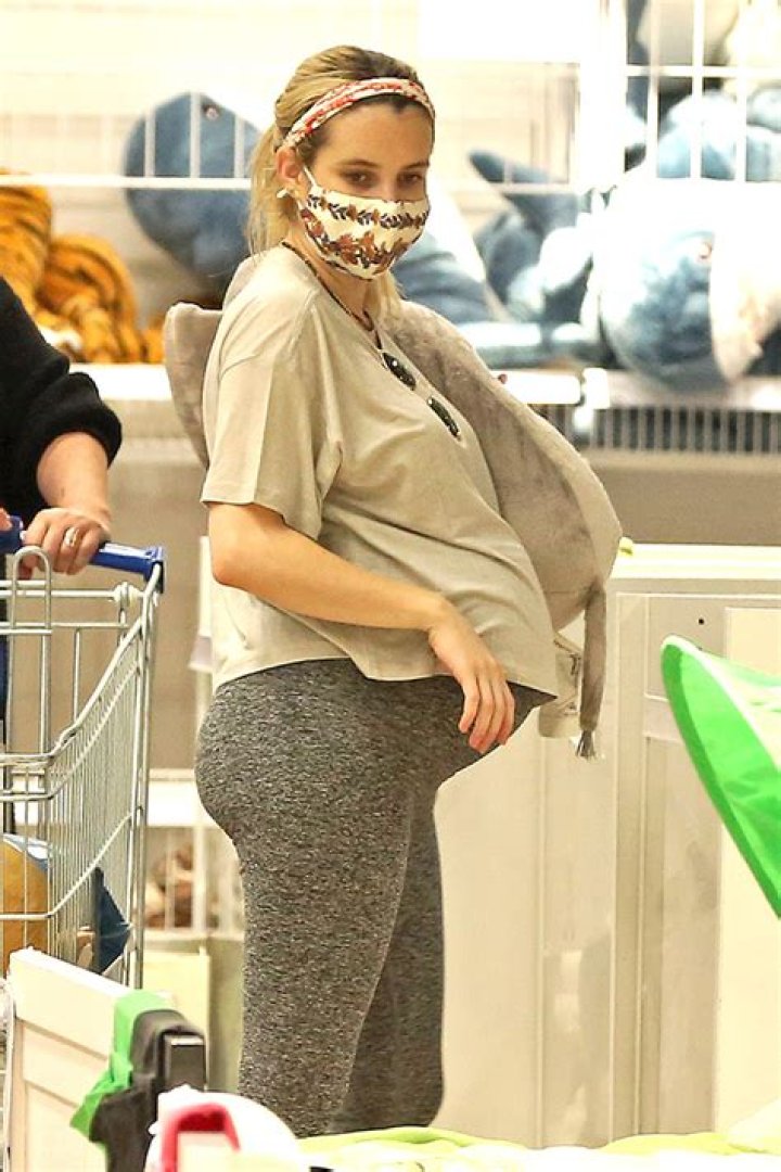 Emma Roberts Has Popped: See Pics Of Her Cradling Baby Bump As She Shops In IKEA