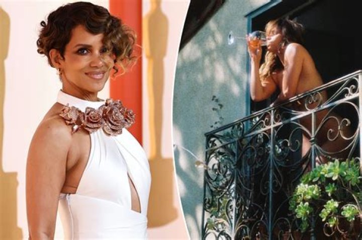 Halle Berry Drinks Wine As She Wears Nothing While Standing On Balcony – Hollywood Life