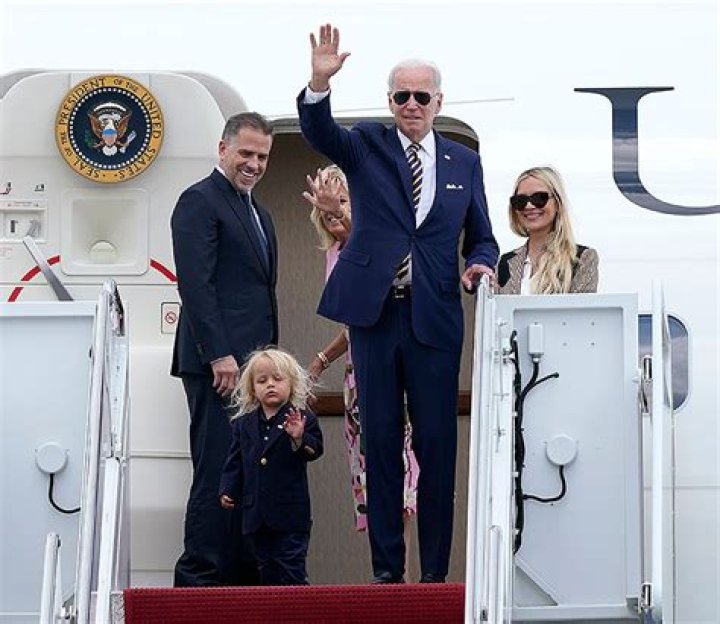 Joe Biden’s Grandson Beau, 2, Twins With Him In Blue Jacket As He Mimics POTUS & Waves To Crowd