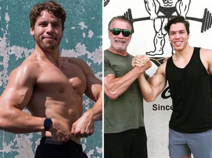 Joseph Baena, 22, Looks Just Like Dad Arnold Schwarzenegger While Flexing His Muscles In Shirtless Photo