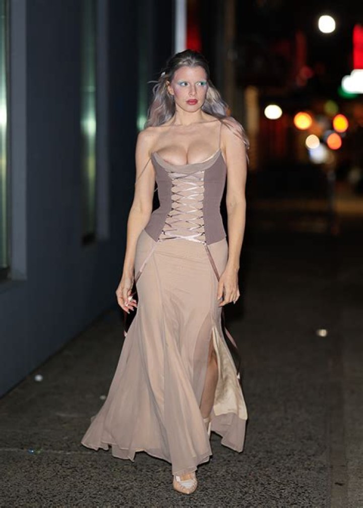 Julia Fox Debuts Silver Hair Makeover & Bleached Eyebrows During NYFW