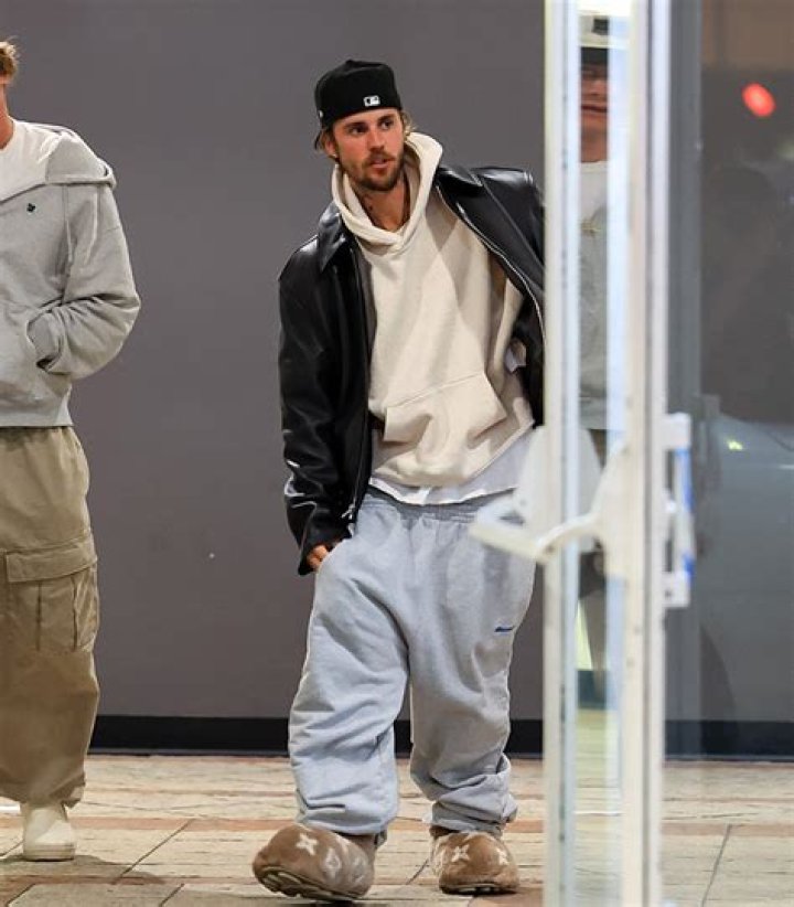 Justin Bieber Wears Expensive Fluffy Slippers & Two Pairs of Sweatpants for Sushi Dinner