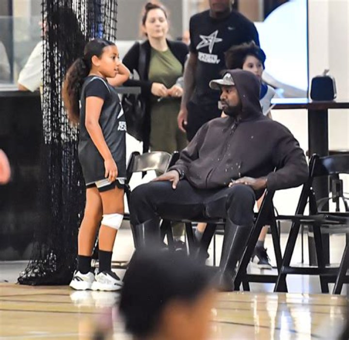 Kanye West Bonds With North Sitting Courtside At Basketball Game – Hollywood Life