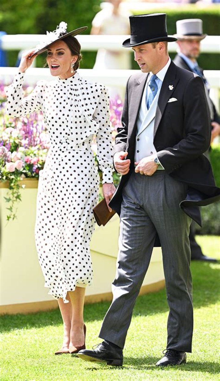 Kate Middleton & Prince William Wear Matching Outfits To Royal Ascot Debut After Queen Bows Out