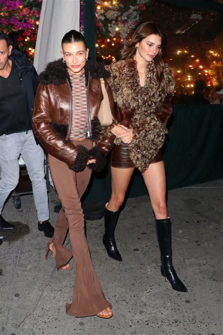 Kendall Jenner & BFF Hailey Bieber Twin In Brown Before Heading To Met Gala In NYC: Photos