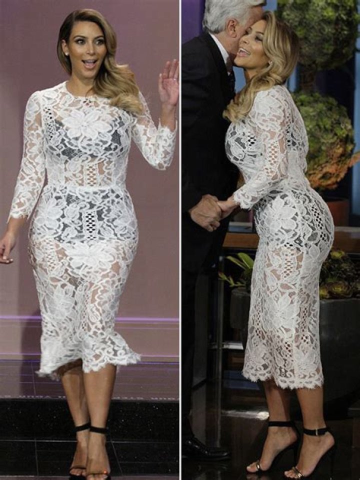 Kim Kardashian Flashes Bra & Underwear On Jay Leno
