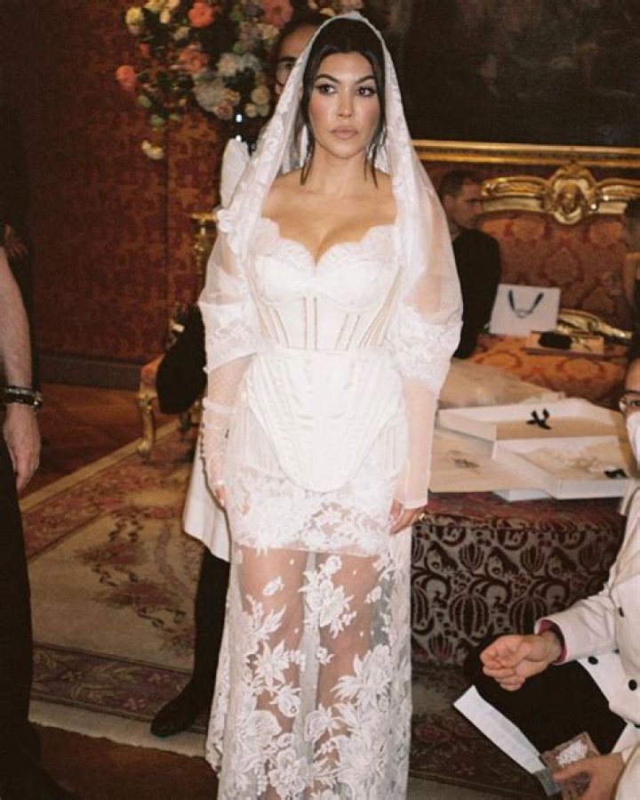 Kim Kardashian Stuns In Velvet D&G Bustier In Unseen Look From Kourtney’s Wedding: Photos