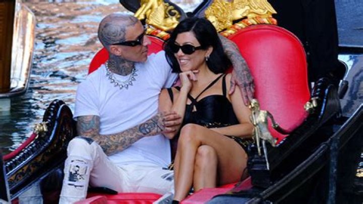 Kourtney Kardashian & Travis Barker Sweetly Share Matcha Milkshake In Matching Sunglasses