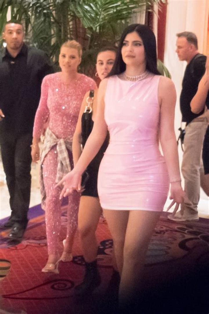 Kylie Jenner Sizzles In Sexy Pink Latex Mini Dress For Pal Sofia Richie’s 21st Birthday Party