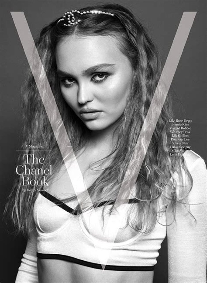 Lily-Rose Depp Rocks Crop Top & Chanel Headband On V Magazine Cover – Hollywood Life