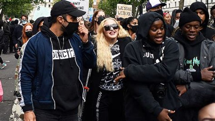 Madonna, 61, Limps Through London’s ‘Black Lives Matter’ Protest In Crutches — See Pics