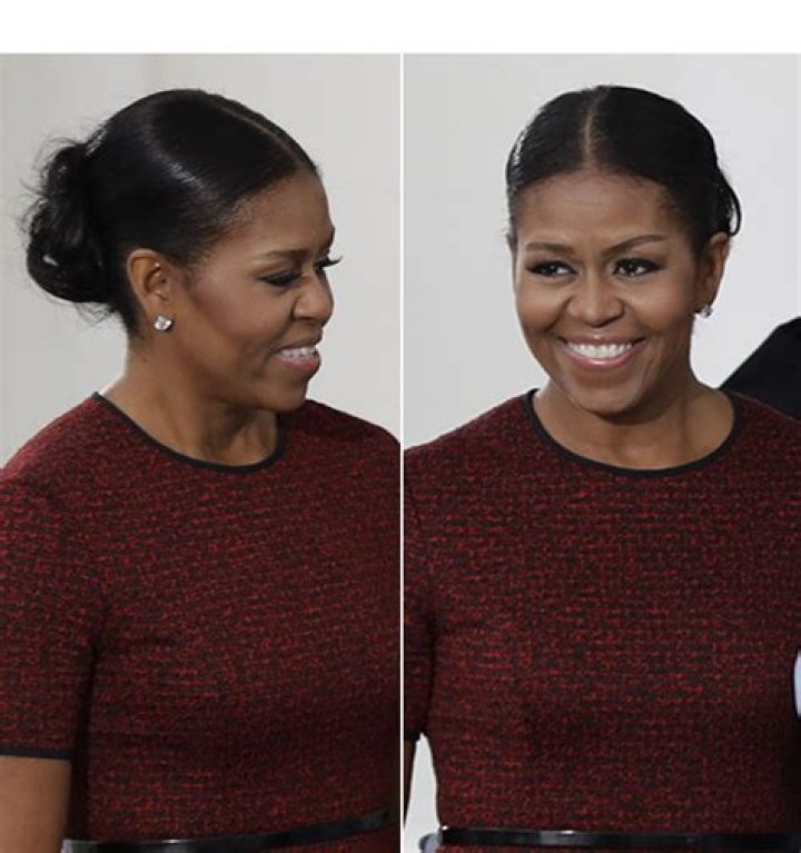 Michelle Obama’s Sleek Updo & Chiseled Makeup On Inauguration Day