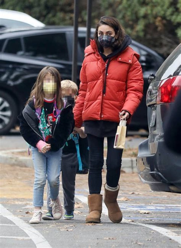 Mila Kunis Holds Hands With Son, 5, As She Takes Her 2 Kids Holiday Shopping — Photos