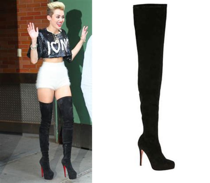 Miley Cyrus’ Christian Louboutin Boots — Too Revealing? – Hollywood Life