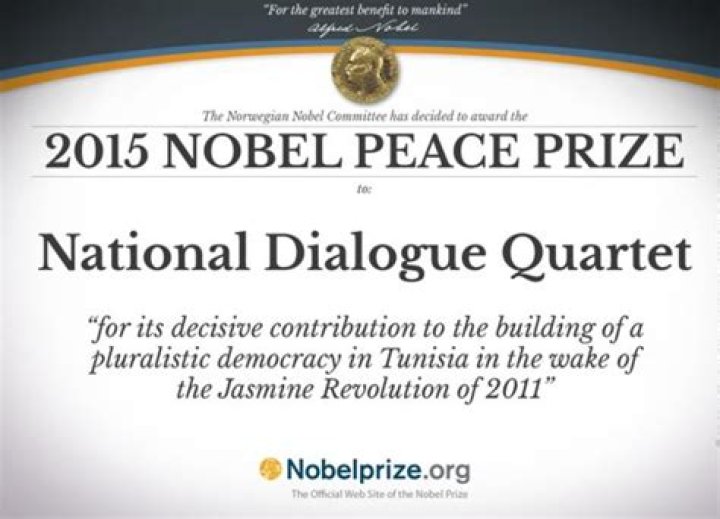 National Dialogue Quartet In Tunisia Wins The Nobel Peace Prize