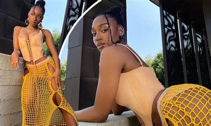 Normani Rocks Barely-There Yellow Skirt & Sexy Leather Bustier In Stunning New Photos