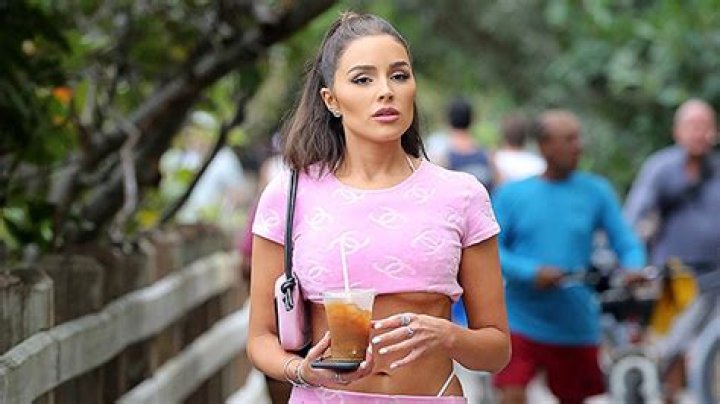 Olivia Culpo Channels Elle Woods From ‘Legally Blonde’ In Pink Crop Top & Miniskirt