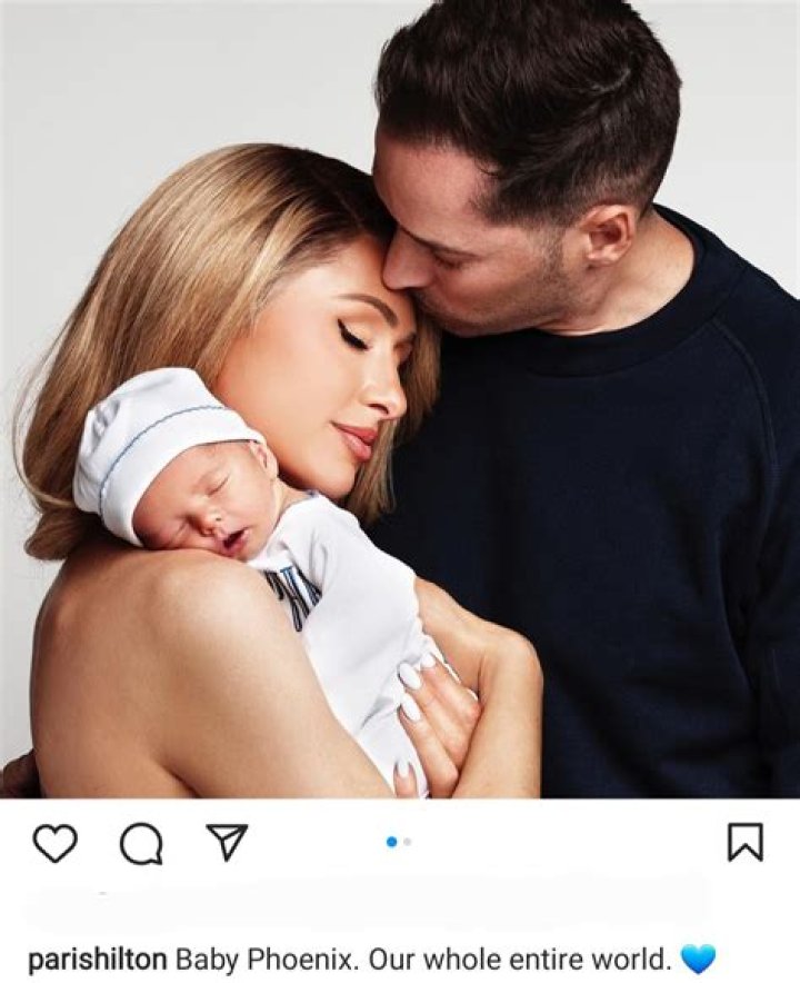 Paris Hilton Cuddles Newborn Baby Boy Phoenix, Two Mos., In Sweet New Photos