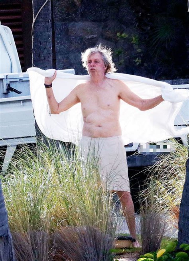 Paul McCartney, 79, Goes Shirtless & Packs On The PDA With Wife Nancy In St. Barts: Photos