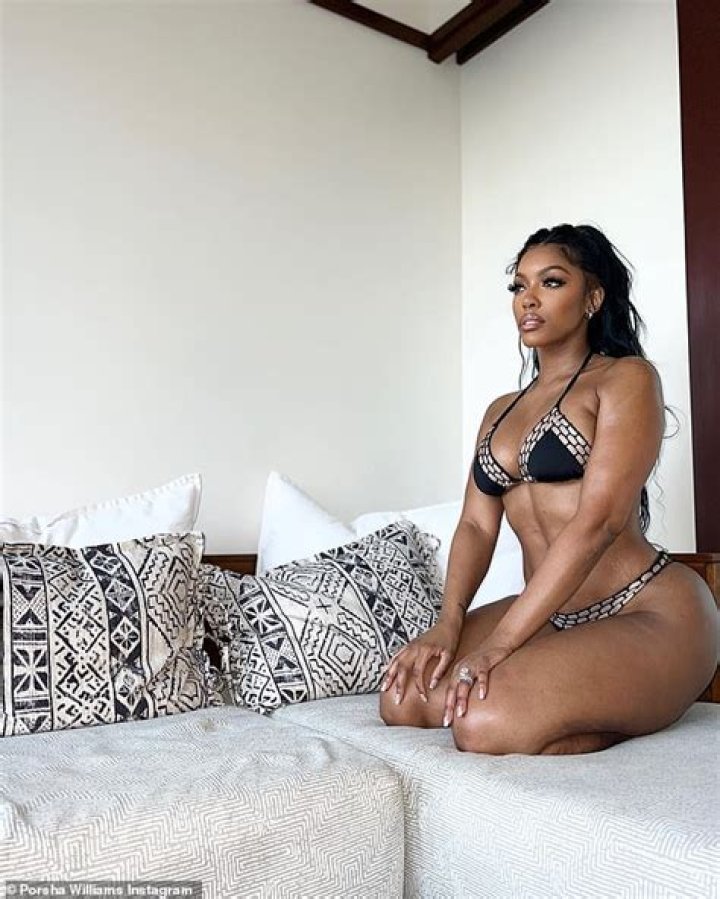 Porsha Williams Cradles Massive Baby Bump In Black Lingerie As She Gushes Over Motherhood
