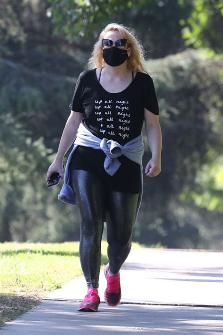 Rebel Wilson Shows Off Her 50 Lb. Weight Loss In Metallic Black Leggings During LA Hike — See Pic