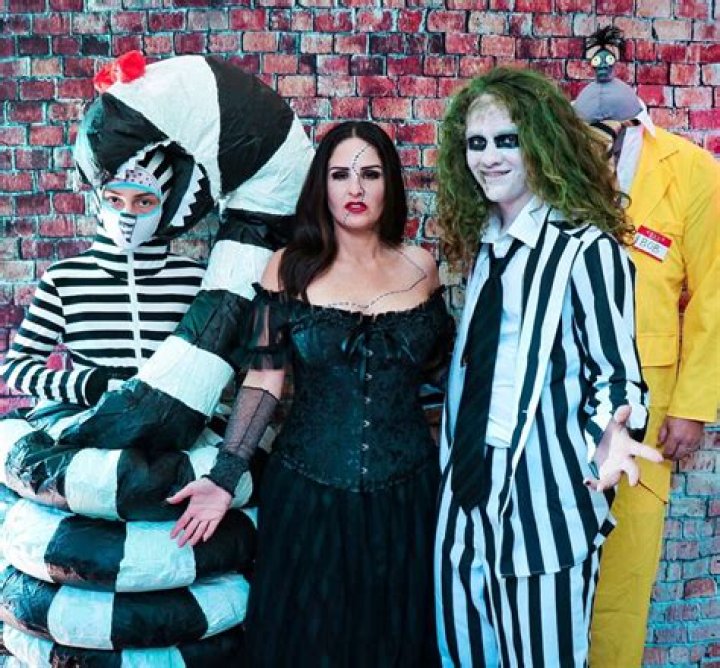 Rihanna Wears Black & White Beetlejuice Outfit Heading To Halloween Party In NYC – Photos