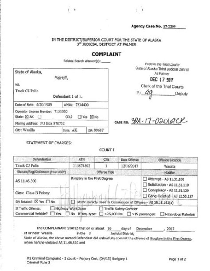 Track Palin — PICS